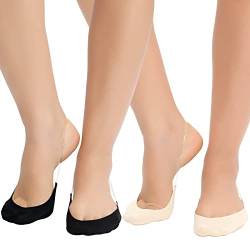 Yilanmy Zehensocken Damen Füßlinge Non-Slip Halbe Socken Unsichtbare Söckchen mit Slingback Vorfuß Socken 6 Paar für High Heels von Yilanmy
