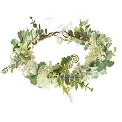 Blumenkranz Haare Haar Blumenkranz Künstliche Blumen Krone Braut Kopfstück Greenery Krone Haarreif Blumen für Hochzeit Zeremonie Party Festival von Yili Maizi