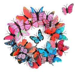 28 Stück Schmetterling Haarspangen 3D Funkeln Haarspangen Schmetterling Haarspange für Mädchen Jugendliche Damen Haarschmuck von YiliYa