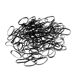 Weiche elastische Bänder, 500 PCs Einweg -Mini -Gummibänder weiche elastische Haarbänder für Kinder Haare Braving Friseur Schwarz von Yililay