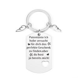 Yilousy Patentante Geschenk, Schlüsselanhänger Patentante, Patentante Geschenk Weihnachten, Patenonkel Geschenk Weihnachten, Geburtstagsgeschenk für Patenonkel von Yilousy