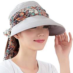 Yimidear® Faltbare Sommer Sonnenhut Weiblicher Hut Baseball Kappe Frauen Anti-UV Hut (Gray) von Yimidear