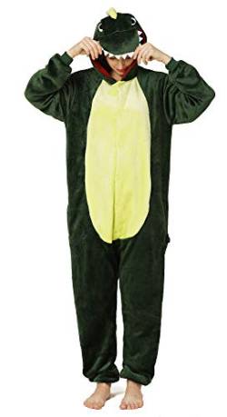 Yimidear Unisex Adult Pyjamas Cosplay Tier Onesie Nachtwäsche Nachtwäsche, Dinosaur, S von Yimidear