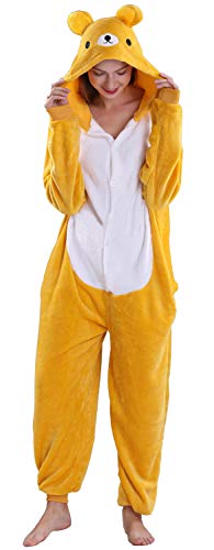 Yimidear Unisex Adult Pyjamas Cosplay Tier Onesie Nachtwäsche Nachtwäsche, Easily Bear, L von Yimidear