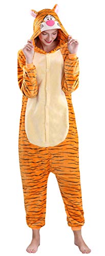 Yimidear Unisex Adult Pyjamas Cosplay Tier Onesie Nachtwäsche Nachtwäsche, Tigger, M von Yimidear