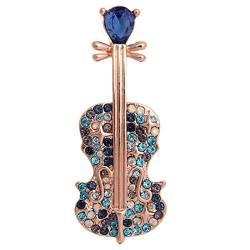 Yinchus Mode Violine Broschen Für Frauen Kristall Instrumente Brosche Pins Schmuck Dropshipping von Yinchus