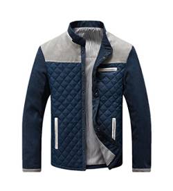 Jacke Herren Modern Klassisch Mode Spleißen Stehkragen Slim Fit Herren Übergangsjacke Herbst Winter Strickjacke Mit Taschen Herren Langarm Täglich Casual Herren Sweatjacke von Ying