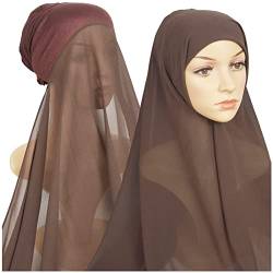 Damen-Stirnbänder für Herren, lässig, einfarbig, mehrfarbig, Hijab-Bandage, muslimisch, Hijab, Trainings-Stirnbänder für Männer (Kaffee-1, Einheitsgröße) von Yinguo