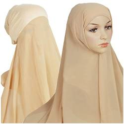 Damen-Stirnbänder für Herren, lässig, einfarbig, mehrfarbig, Hijab-Bandage, muslimisch, Hijab, Workout, Stirnbänder für Männer (Beige-1, Einheitsgröße) von Yinguo