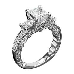 Diamant-Ring, beliebter exquisiter Ring, einfacher Modeschmuck, beliebtes Accessoire, Zehenring-Set, silber, 5 von Yinguo