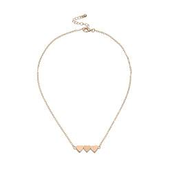 Halskette mit Perlen-Anhänger, Herz-Perlen, einlagige Halskette, Geburtstagsgeschenk für Mutter, Frauen, Diamant-Herz-Halsketten für Frauen, Gold-J, Einheitsgröße von Yinguo