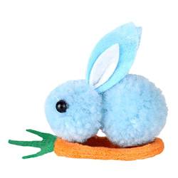 Karotte Haarnadel Haarnadel Kinder Haarnadel Plüsch Osterhase Mini Haarspange Broschen für Braut (Blau-A, Einheitsgröße) von Yinguo