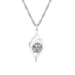 Yinguo Schmuck Anhänger Strass Choker Halskette Diamant Herz Halsketten 2 Reihen Kristall Kette Schmuck für Frauen Mädchen Halskette einfach, Silber #3, Einheitsgröße von Yinguo