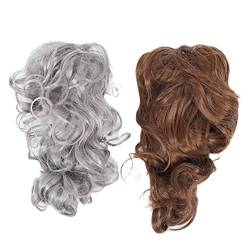 2pcs Haarverlängerungen Lockige Perücke für Frauen, Pferdeschwanzperücke Frauen Weibliche Klaue Clip Haarverlängerungen Haarteil Lockige Perücke 30cm von Yinhing