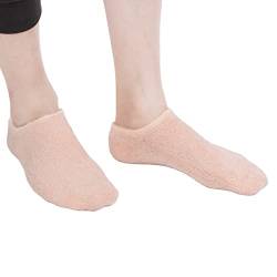 Feuchtigkeitsspendende Gel-Socken, 2 Stück Damen-Spa-Socken Zur Reparatur von Trockenen, Rissigen, Rauen Fersen, Wiederverwendbare Lotionssocken mit Gelschicht für zu Hause(Orange) von Yinhing