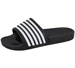 Yinka Shoes Herren-Slider, gestreift, schwarz / weiß, 42 2/3 EU von Yinka Shoes