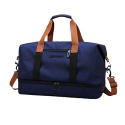 Reise-Reisetasche, Sporttasche, Sporttasche, Schultertasche, Wochenend-Übernachtungstasche für Damen, blau, 46*28*25cm von Yiokii