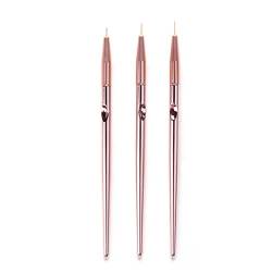 3 Größe Nail Art Liner Pinsel Acryl UV Gel 3D Nagel Malerei Zeichnung Pinsel Stift Set Maniküre Pflege Werkzeug für DIY Nageldesign von Yisawroy