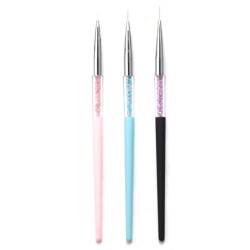 3 Größe Nail Art Liner Pinsel Acryl UV Gel 3D Nagel Malerei Zeichnung Pinsel Stift Set Maniküre Pflege Werkzeug für DIY Nageldesign von Yisawroy