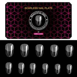 Soft Gel Nail Tips Kit Clear Full Cover Nail Extensions Pre-shaped Acrylic False Gelly Nail Tips For DIY Home-Salon Gelly Tips Short Mandel Builder-gel Short Square Sarg Mandel-stiletto von Yisawroy