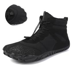 YisiNP Barfußschuhe Herren Winterstiefel Damen Warm Gefüttert Weit Zehenschuhe Boots Winterschuhe Outdoor von YisiNP