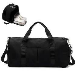 Yissone Reisetasche Sporttasche Sporttasche mit Nassfach und Schuhfach für Damen und Herren, Schwarz , modisch von Yissone