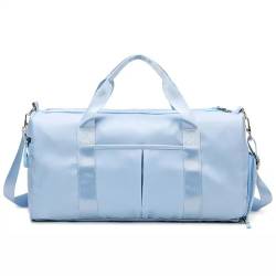 Yissone Reisetasche Sporttasche Sporttasche mit Nassfach und Schuhfach für Damen und Herren, hellblau, modisch von Yissone