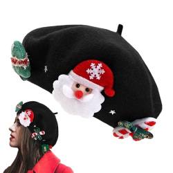 Weihnachtsmütze | Wollmützen, warme französische Barrette-Mütze - Niedliche und süße Wintermützen, warme französische Haarspangenmütze Yiurse von Yiurse