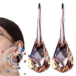 Yiurse Magnetherapie-Detoxi-Ohrringe – Schlankheits-Ohrringe zur Gewichtsreduktion | funkelnde Strasssteine baumeln, Stein-Lymphablauf-Ohrringe für Mädchen, Modeschmuck, Frauen Gewichtsverlust, 1, 1 von Yiurse