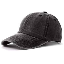 Yixda Baby Kids Distresed Washed Schirmmütze Kappe Junge Mädchen Baseball Cap (Schwarz) von Yixda