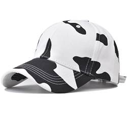 Yixda Baseball Cap Unisex Sonnenhut Baseball Mützen Verstellbar Outdoor Sonnenschutz Kappe (Kuh Weiß) von Yixda