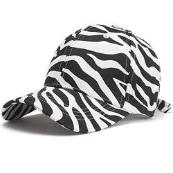 Yixda Baseball Cap Unisex Sonnenhut Baseball Mützen Verstellbar Outdoor Sonnenschutz Kappe (Zebra Weiß) von Yixda