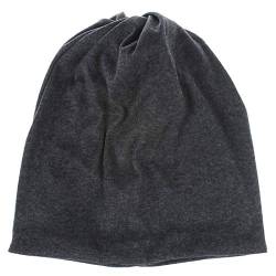 Yixda Slouch Beanie Mütze Messy High Bun Pferdeschwanz Jersey Wintermütze (Dunkelgrau) von Yixda