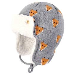 Yixda Unisex Baby Wintermütze mit Ohrenklappen Kinder Trappermütze Ski Hut (Fuchs, 2-4 Jahre) von Yixda