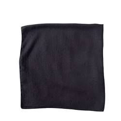 Yizelli 35 x 35 Zoll Quadratischen Schal Einfarbiges Halstuch 90cm Haar Kopftuch für Frauen Mädchen (Schwarz) von Yizelli