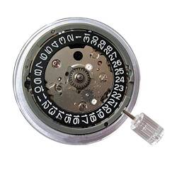 Yklhsocneg Japanisches mechanisches Uhrwerk NH34 3.0 Zeiger – Einzelkalendermechanik, schwarz, leuchtende Datumsanzeige, blau, silber / schwarz von Yklhsocneg