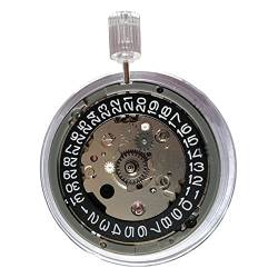 Yklhsocneg Japanisches mechanisches Uhrwerk NH34 3.0 Zeiger – Einzelkalendermechanik, schwarz, leuchtende Datumsanzeige, grün, silber / schwarz von Yklhsocneg