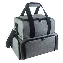 Yklhsocneg Tragbare Nagellack Aufbewahrungstasche Handtasche mit Schultergurt Abnehmbare Trennwand Multi Tragetasche Tasche, von Yklhsocneg