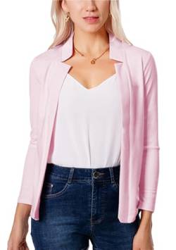 Yming Loser Eleganter Blazer Damen Casual Leichter Anzug Business Gekerbter Kragen Blazer Zartrosa M von Yming