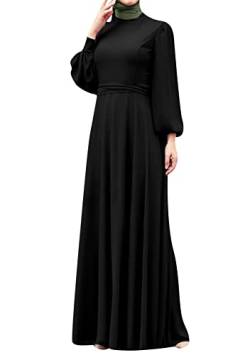 Yming Muslimische Frauen Kleid Elegante Abendkleider Partei Lässige Vintage Maxi Kleider Ethnische Kleider Mittlerer Osten Arabisch Schwarz L von Yming