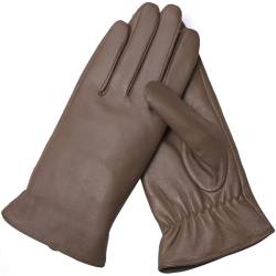 Ymmchy Touchscreen Handschuhe für Damen Warme Winter Lederhandschuhe Echten Leder Handschuhe Braun L von Ymmchy