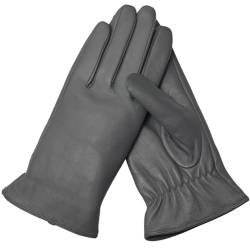 Ymmchy Touchscreen Handschuhe für Damen Warme Winter Lederhandschuhe Echten Leder Handschuhe Grau L von Ymmchy