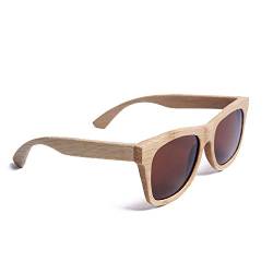 Ynport Bambus-Sonnenbrille für Herren/Damen, klassisches Design, mit Holz beschichtet, Vintage-Stil, Floating Eyewear von Ynport Crefreak