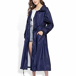 Ynport Crefreak Damen Regenmantel Wasserdichte Jacke Lange Leichte Regenjacke Atmungsaktive Outdoorjacke Windjacke Mit Kapuze Outdoor Poncho（Blau，L） von Ynport Crefreak