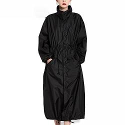 Ynport Crefreak Damen Regenmantel Wasserdichte Jacke Lange Leichte Regenjacke Atmungsaktive Outdoorjacke Windjacke Mit Kapuze Outdoor Poncho（Schwarz，L） von Ynport Crefreak