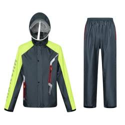 Ynport Crefreak Herren Regenanzug Outdoor Wasserdichter Overall Atmungsaktive Regenjacke und Hose Set Unisex Radsport Regenmantel Kapuzen Regenbekleidung für Herren Damen,Marine Blau,M von Ynport Crefreak