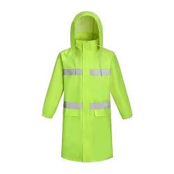 Ynport Crefreak Herren Regenmantel Wasserdichte Lange Regenjacke Atmungsaktive Regenbekleidung Reflektierend mit Packbare Kapuze für Herren Damen Erwachsene,Fluoreszierendes Grün,L von Ynport Crefreak