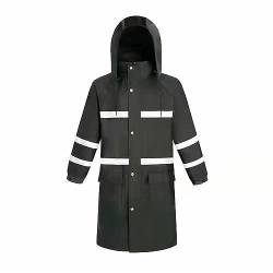 Ynport Crefreak Herren Regenmantel Wasserdichte Lange Regenjacke Atmungsaktive Regenbekleidung Reflektierend mit Packbare Kapuze für Herren Damen Erwachsene,Schwarz,M von Ynport Crefreak