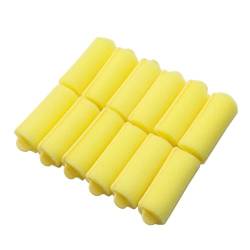 Lockenwickler 12Pcs 2/3CM Schwamm Haar Curler Schaum Rollen Haar Styling Werkzeuge DIY Rosa/Gelb Curling Einfache werkzeug Haar Zubehör Papilotten (Größe : 2cm - yellow) von YoGaes