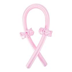 Lockenwickler Heatless Curling Rod Stirnband Keine Wärme Seide Locken Lazy Hair Curler Band Haar Rollen Schlafen Weiche Stirnband Haar Styling Werkzeuge Papilotten (Größe : Pink no Clip) von YoGaes